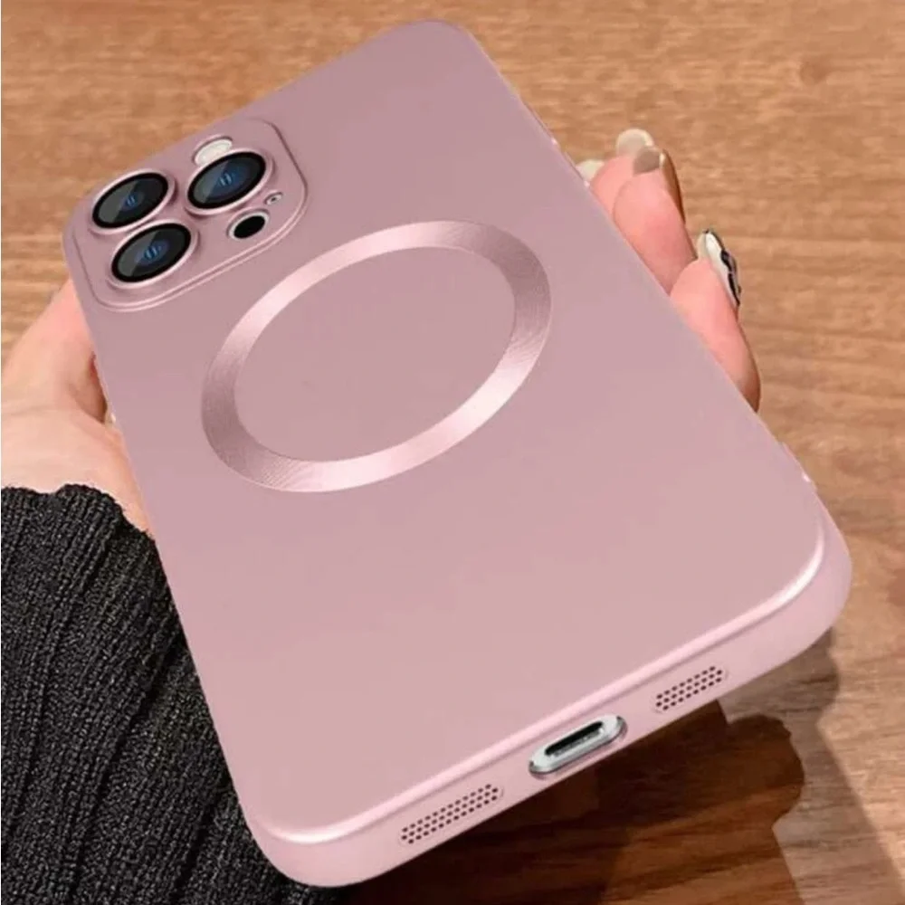 iPhone 14 Pro pink electromagnetic phone case